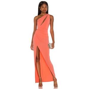 Michael Costello x REVOLE Parker Maxi Dress Size XS Coral Pink Sleeveless Cutout